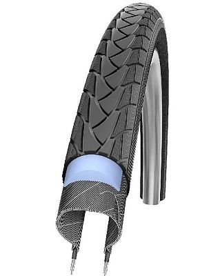 Превью  Велопокрышка SCHWALBE Marathon Plus 28"/700B Perfomance TwinSkin SmartGuard Сталь